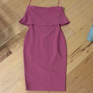 Likely Strapless Dress in Vibrant Pink